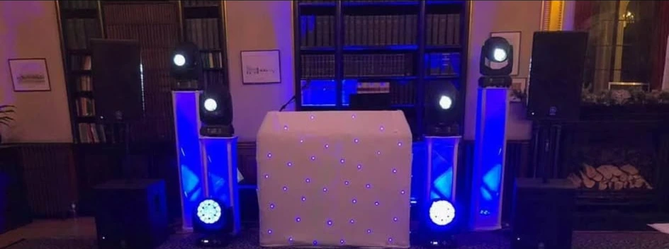 Nexo speakers flanking the booth